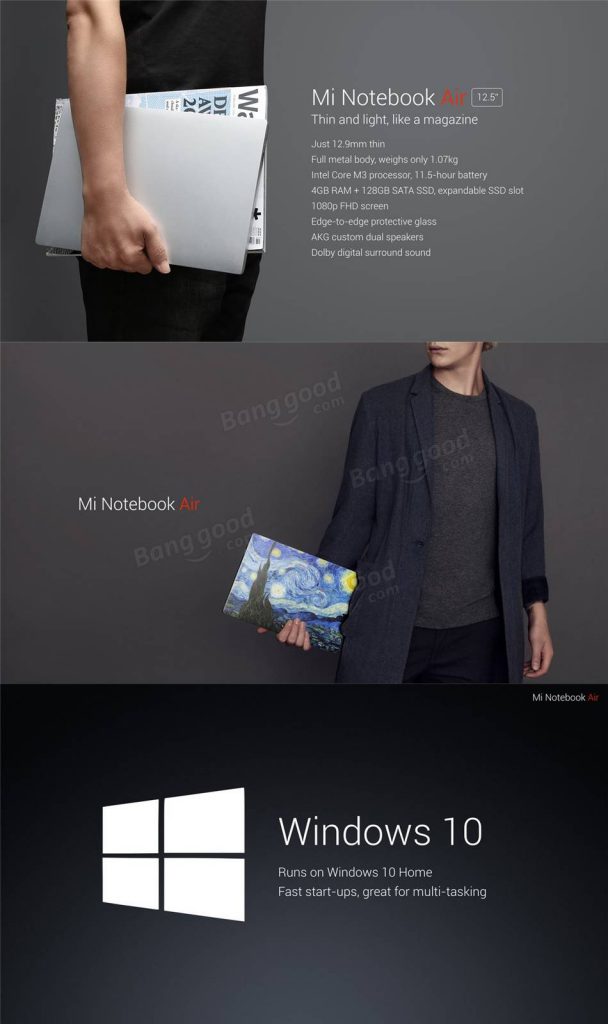 Original Xiaomi Mi Notebook Air Windows 10 12.5