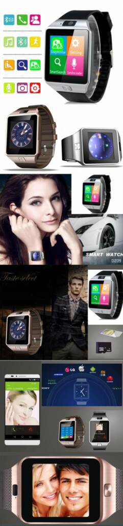 DZ09 1.54" FQVGA 240 X 240 Bluetooth 3.0 Smart Watch Phone