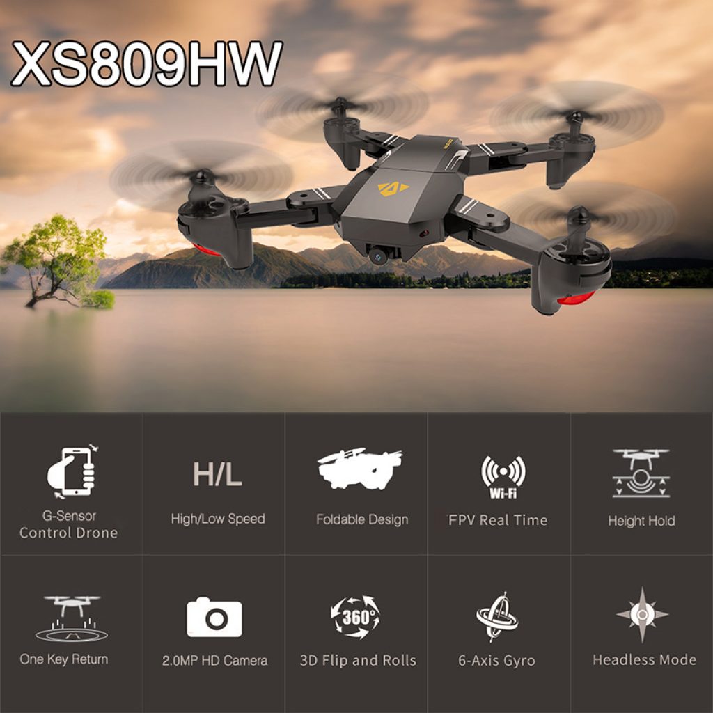 visuo quadcopter drone xs809hw