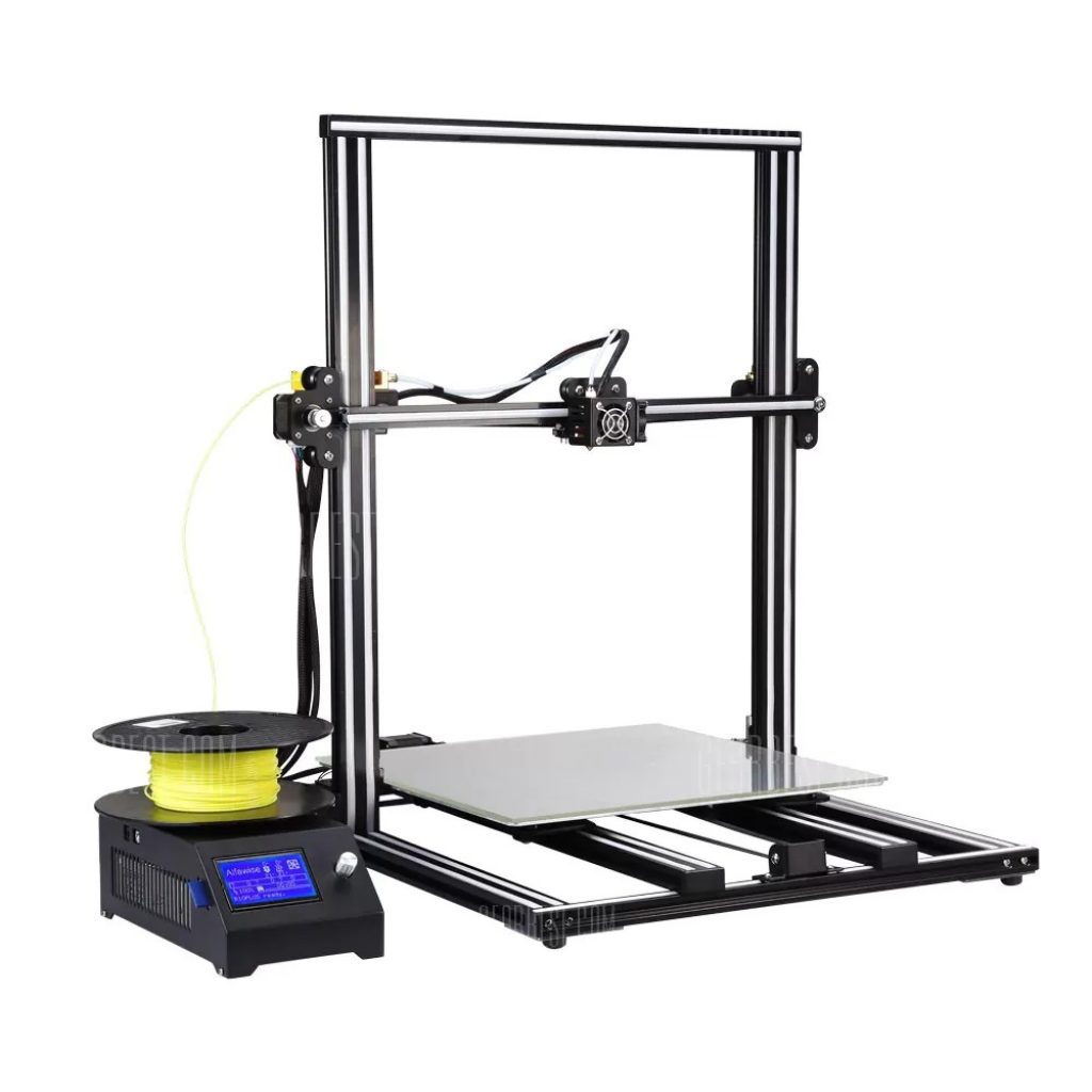 gearbest, Alfawise U10 3D Printer 40 x 40 x 50cm Printing Size DIY Kit - EU PLUG BLACK,coupon,GearBest