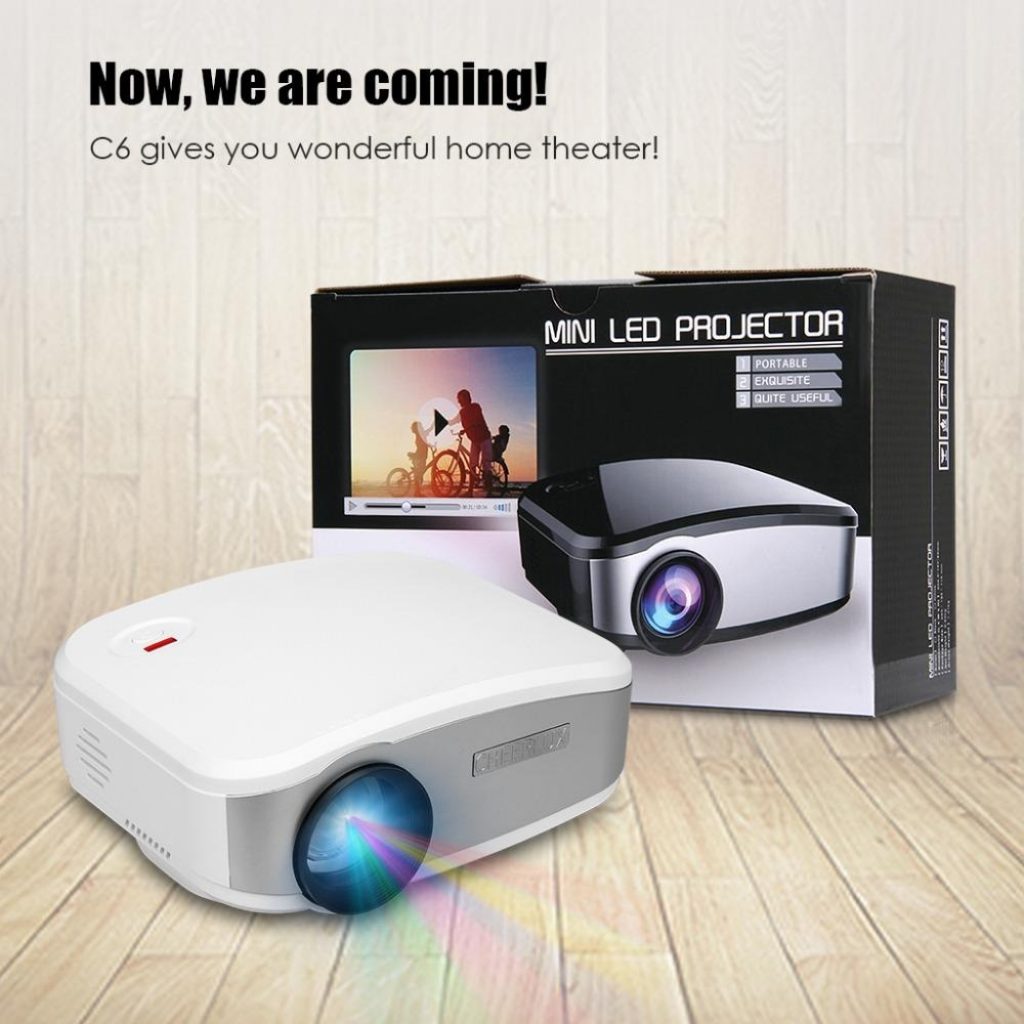 coupon, geekbuying, Cheerlux C6 1200 Lumens LCD Projector 720P