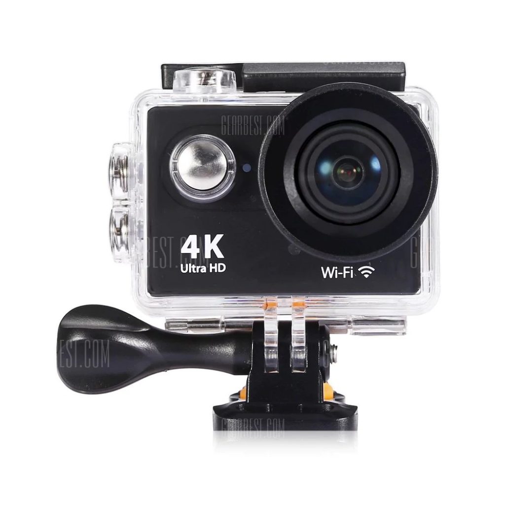 gearbest, H9 Ultra HD 4K Action Camera - EU PLUG BLACK
