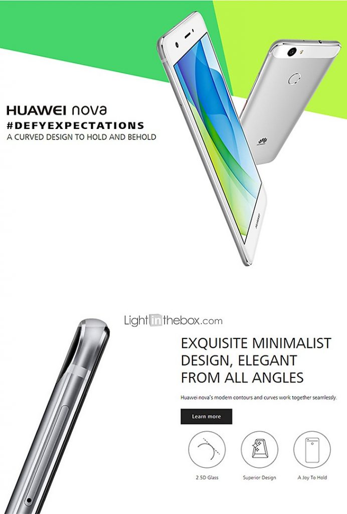 coupon, lightinthebox, Huawei Nova 5.5 inch 4G Smartphone ( 4GB + 64GB 12 MP Qualcomm Snapdragon 625 3020 mAh )