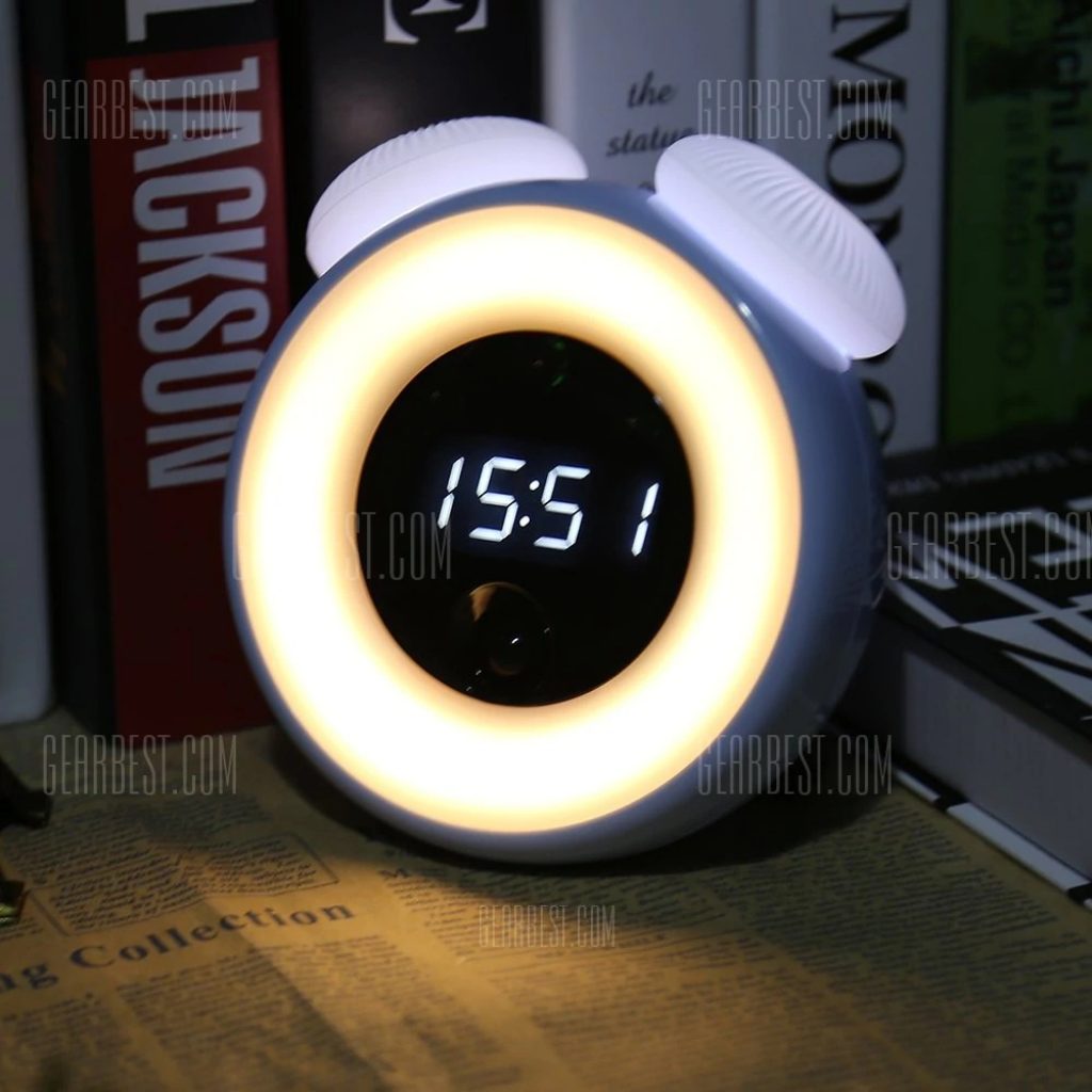 Intelligent Sensor LED Night Light with Digital Alarm Clock, gearbest