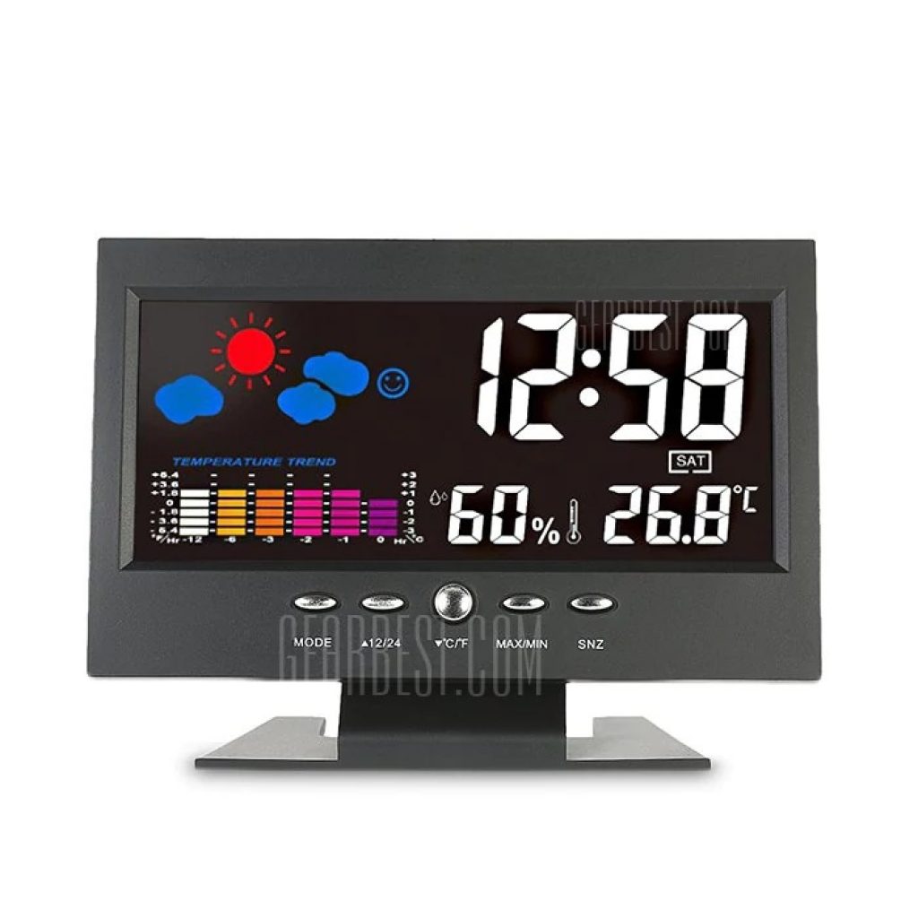 gearbest, Multipurpose LCD Digital Weather Station Clock