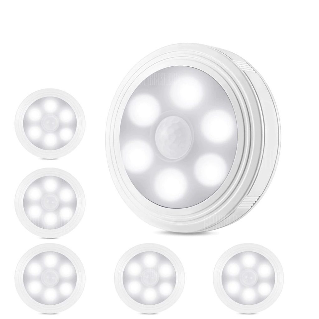 gearbest, Utorch LED Night Lamp 6pcs - WHITE LIGHT