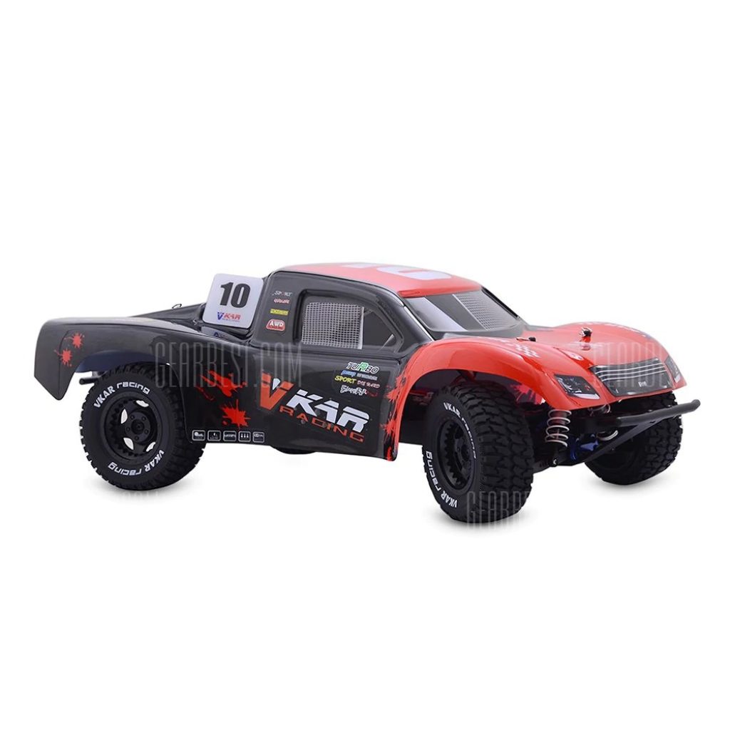 gearbest, VKAR RACING 61101 SCTX10 V2 4WD Short Course Truck - RED WITH BLACK