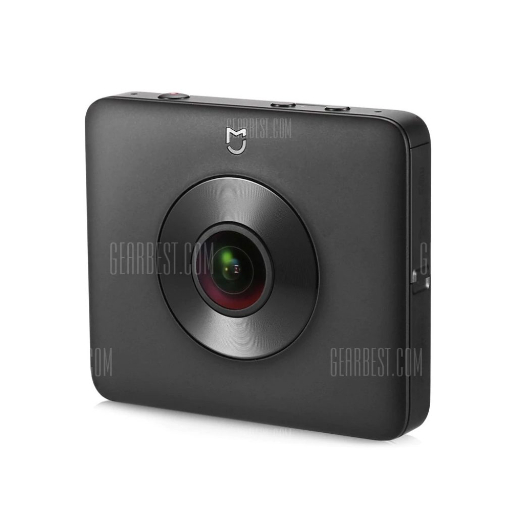 gearbest, Xiaomi Mi Sphere Camera 4K Panorama Action Camera - INTERNATIONAL EDITION BLACK