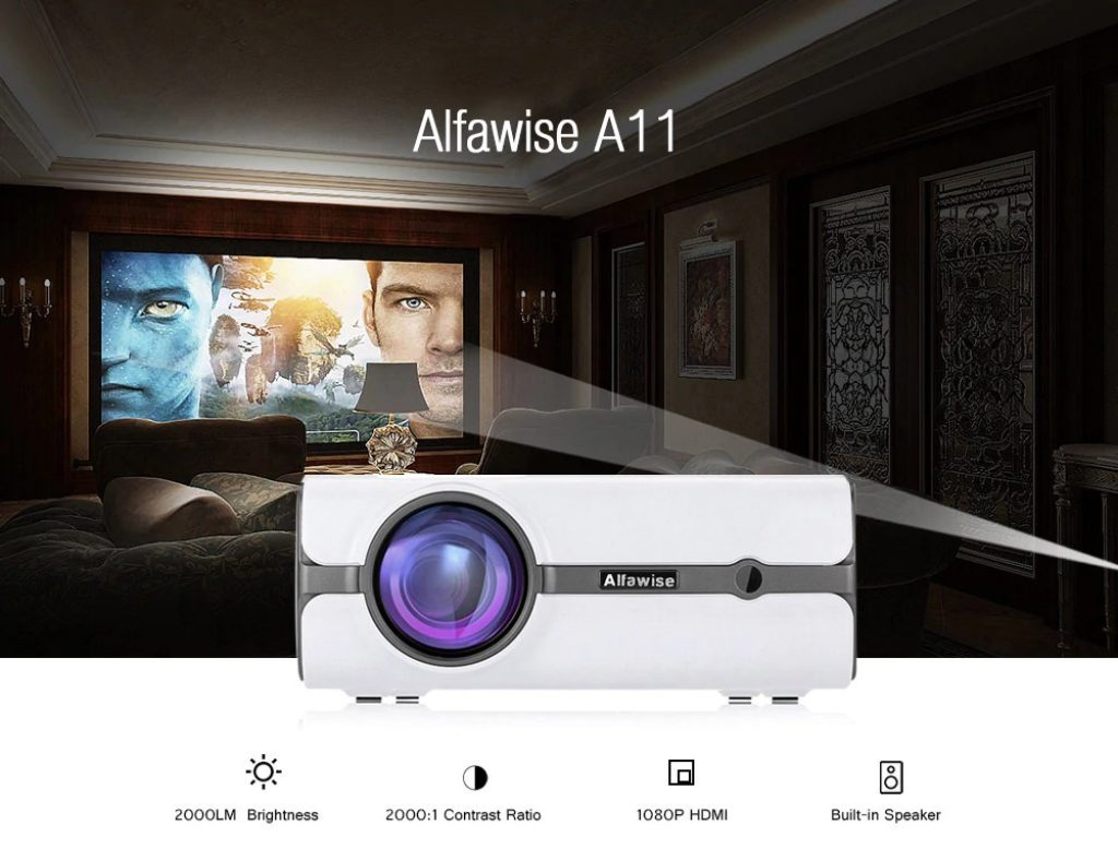 gearbest, Alfawise A11 LCD 2000 Lumens Home Theater Mini Projector