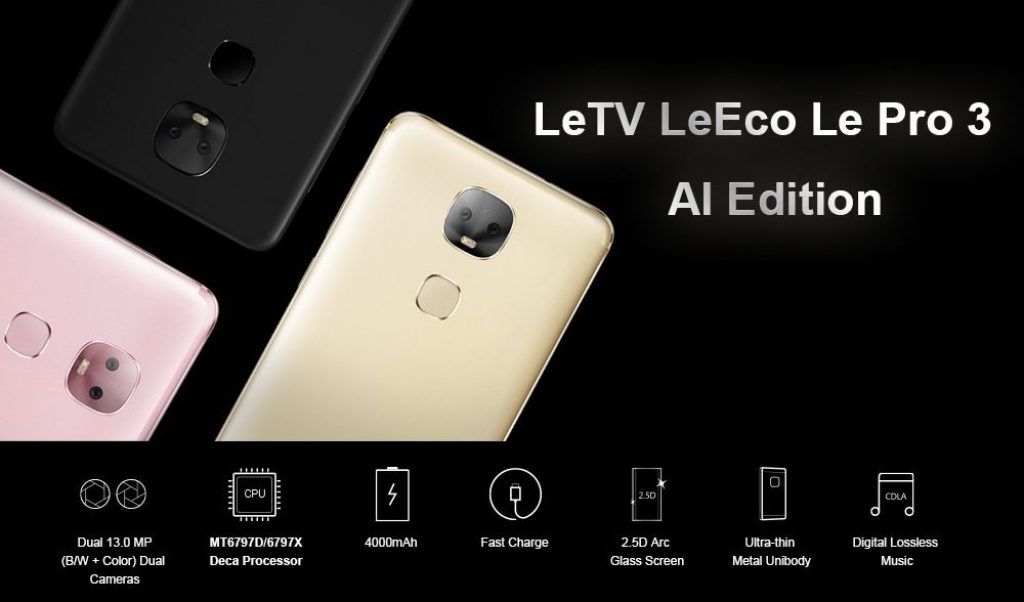 kupon, geekbuying, LeTV LeEco Le Pro 3 AI Edisi X650 5.5 Inch 4G LTE Smartphone