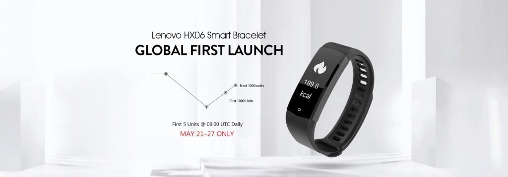 gearbest, Lenovo HX06 Smart Bracelet promo