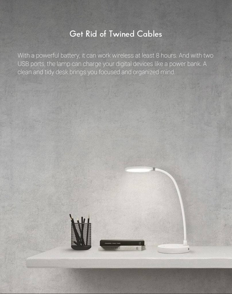 gearbest, Mijia COOWOO U1 Intelligent LED Desk Lamp
