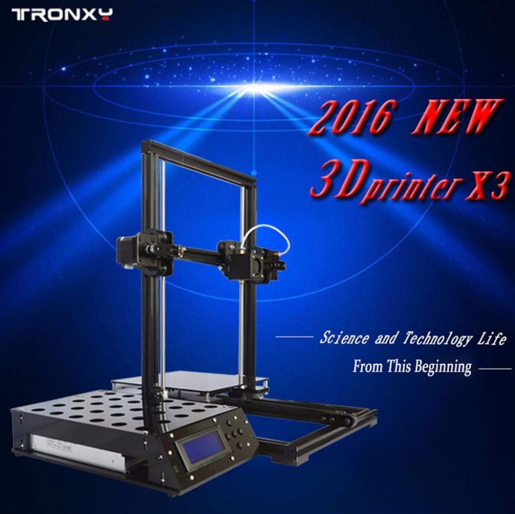 gearbest, Tronxy X3 Desktop High Accuracy LCD Screen 3D Printer Kit - BLACK EU PLUG