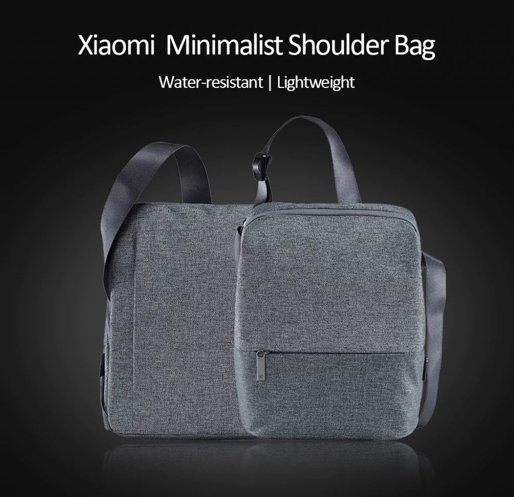 gearbest, Xiaomi 90fen Minimalist Water-resistant Shoulder Bag - CLOUDY GRAY