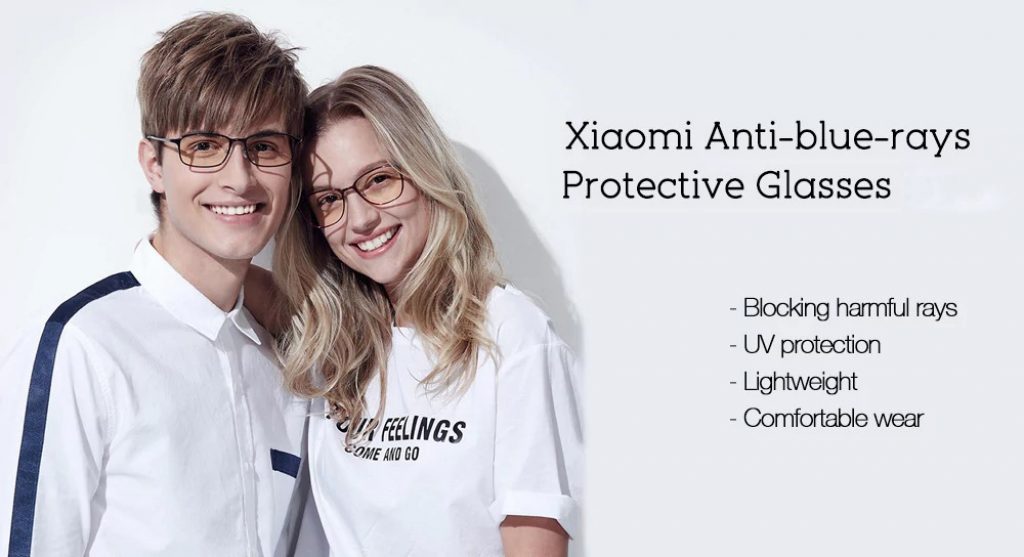 gearbest, Xiaomi Ultralight Anti-blue-rays Protective Glasses for Couple - RED