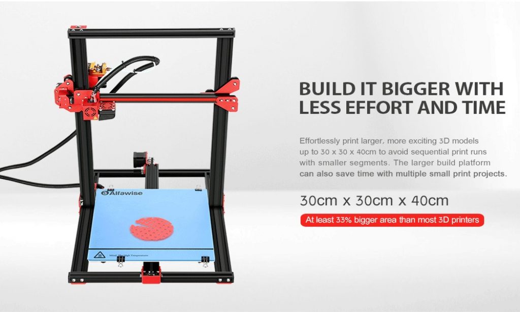 gearbest, Alfawise U20 Large Scale 2.8 inch Touch Screen DIY 3D Printer