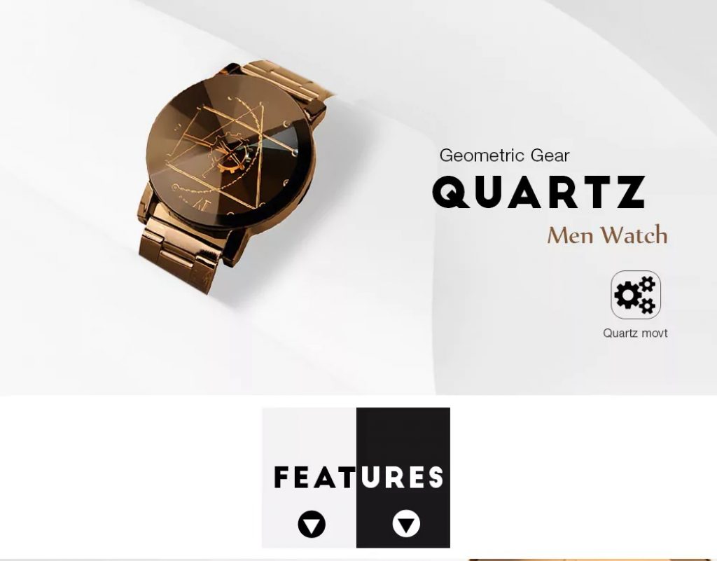 gearbest, Gear Geometric Steel Band Quartz Watch