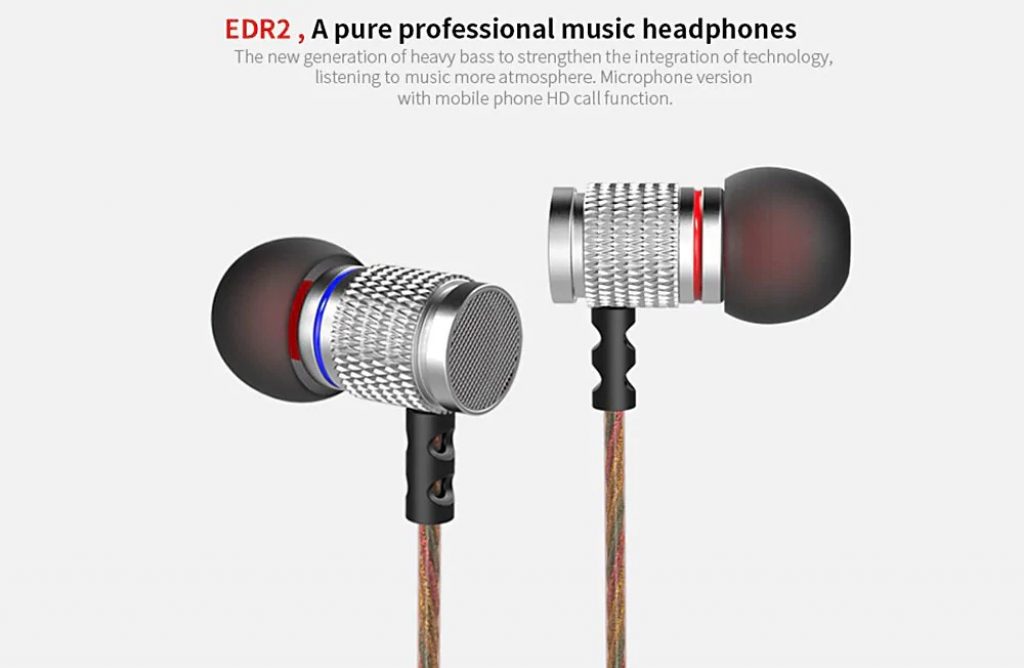 coupon, gearbest, KZ EDR2 Mega Bass In-ear HiFi Earphones with Microphone