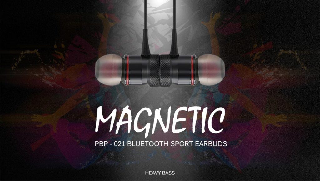 gearbest, PBP - 021 Magnetic Bluetooth Headset Sport Earbuds