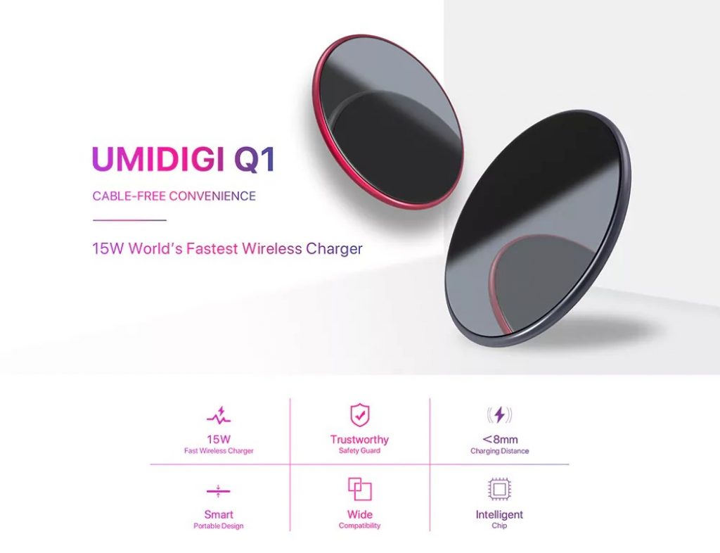 gearbest, UMIDIGI Q1 15W Wireless Fast Charger