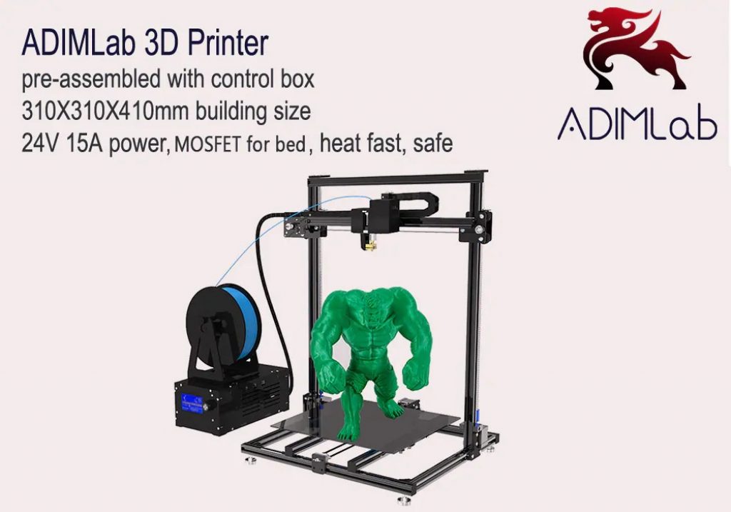 coupon, gearbest, ADIMLab - gantry 3D Printer I3 Plus 310 x 310 x 410 - BLACK EU PLUG