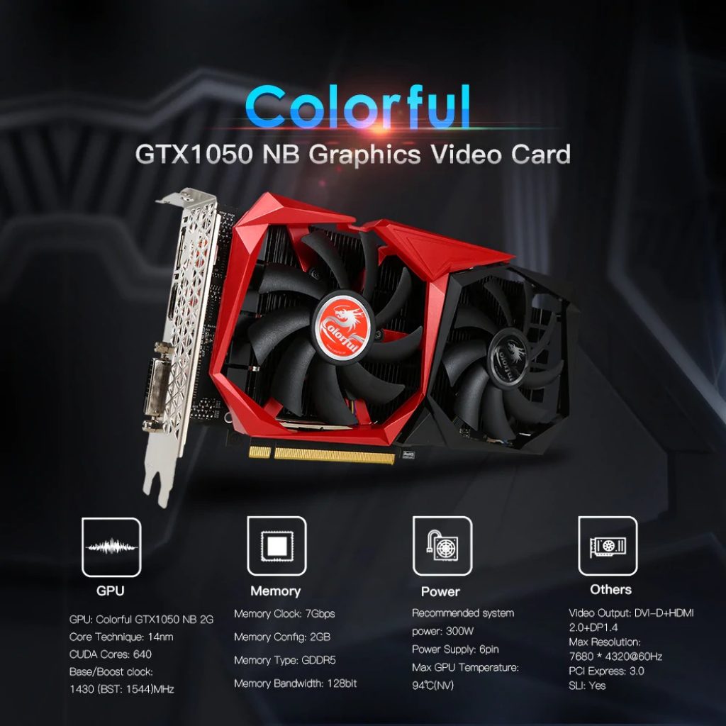 coupon, gearbest, Colorful Nvidia Geforce GTX1050 NB Graphics Video Card