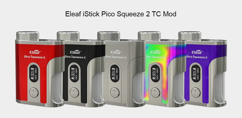 coupon, gearbest, Eleaf iStick Pico Squeeze 2 Squonk TC Mod - SILVER