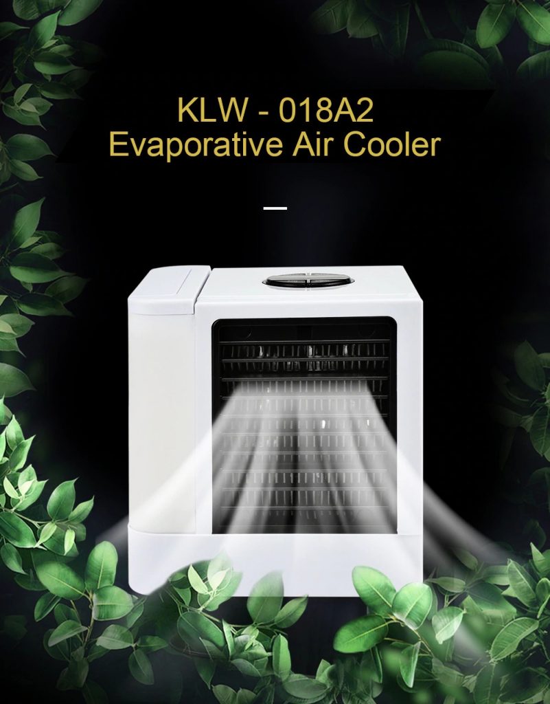 coupon, gearbest, KLW - 018A2 Mini Evaporative Air Cooler Portable Humidifier Purifier with Light