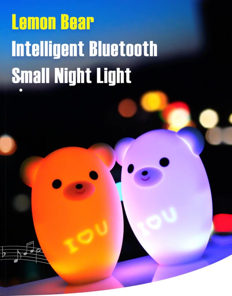 coupon, gearbest, YAOLAN Lemon Bear Intelligent Bluetooth Night Light