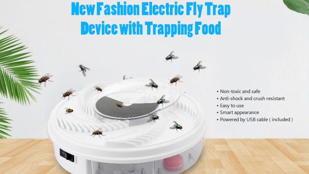 Special Offer Electric Fly Trap Device with Trapping Food USB CABLE WITH USPLUG
