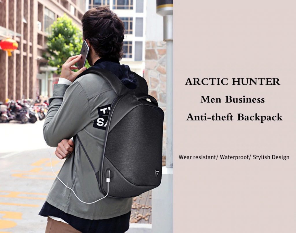 coupon, gearbest, ARCTIC HUNTER Business Anti-theft Backpack