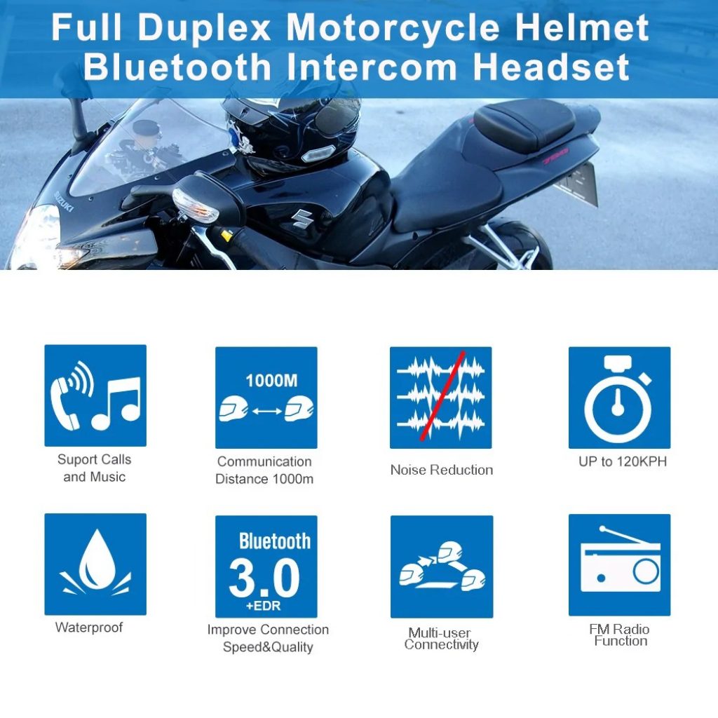 coupon, gearbest, Alfawise BT - S3 Motorcycle Bluetooth Helmet Intercom Headset