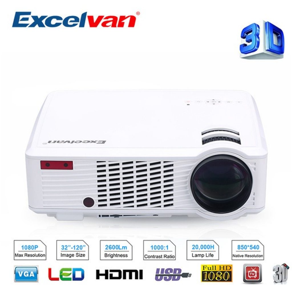 coupon, gearbest, Excelvan 2600 Lumens LED HD Projector