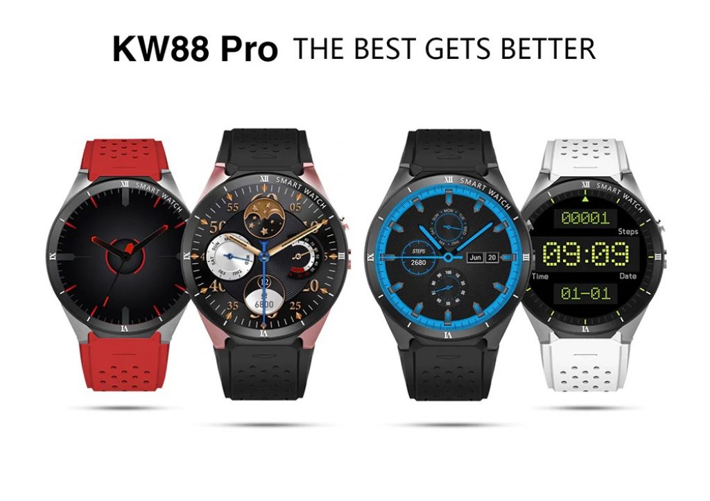 coupon, gearbest, KingWear KW88 Pro 3G Smartwatch Phone
