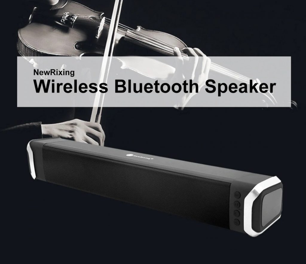 coupon, gearbest,, NewRixing NR - 2017 Elegant Wireless Bluetooth Soundbar Speaker