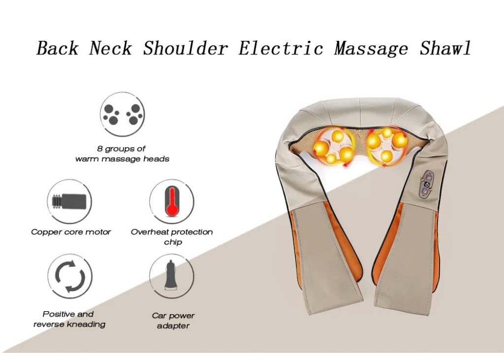 coupon, gearbest, RT - 102 Back Neck Shoulder Electric Massage Shawl