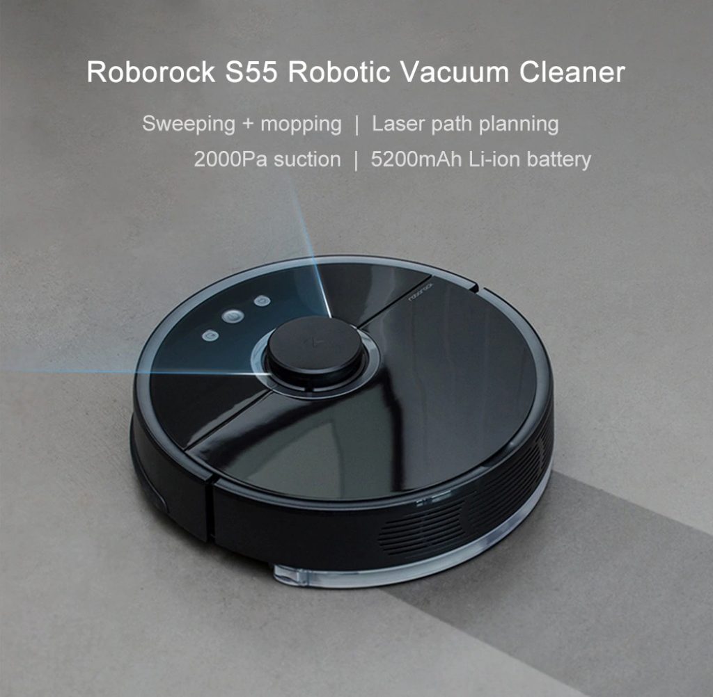 coupon, gearbest, Roborock S55 Intelligent Household Smart Robotic Vacuum Cleaner