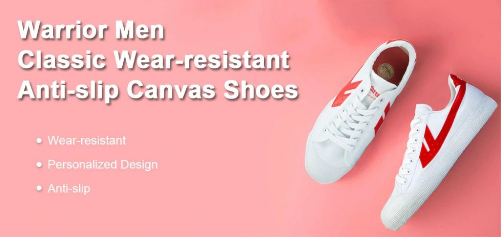 coupon, gearbest, Warrior Men Classic Wear-resistant Anti-slip Canvas Shoes