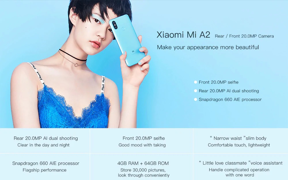 banggood, coupon, Gearbest, Xiaomi Mi A2 4G Phablet