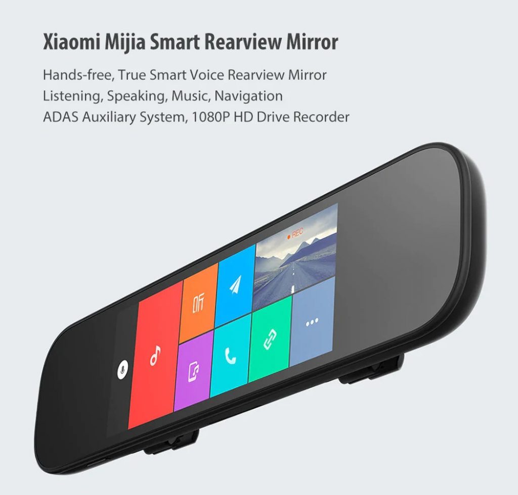 coupon, gearbest, Xiaomi Mijia Smart Rearview Mirror 6.86 inch 1080P HD Car DVR