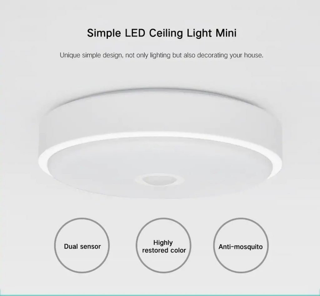 coupon, gearbest, Yeelight YLXD09YL Induction LED Ceiling Light Anti-mosquito for Home 2PCS