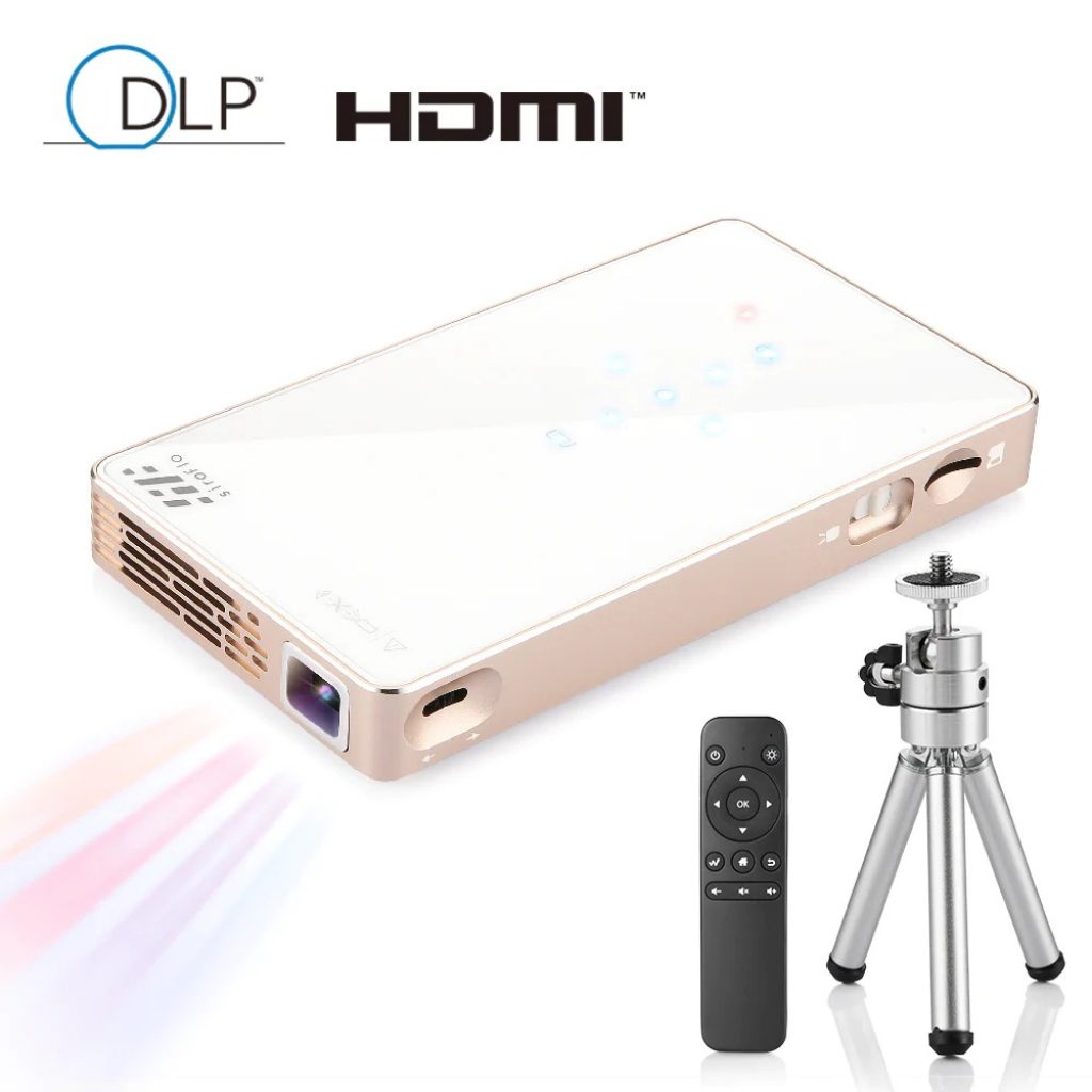 coupon, gearbest, siroflo Mini Projector with Tripod and Remote Control
