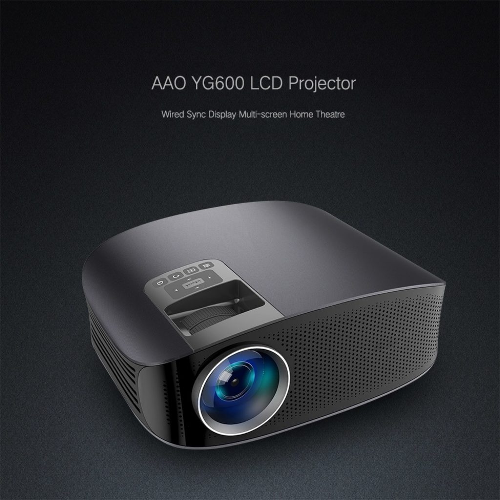 coupon, gearbest, AAO YG600 Wired Sync Display Beamer Multi-screen Home Theatre HDMI VGA USB Video Projector