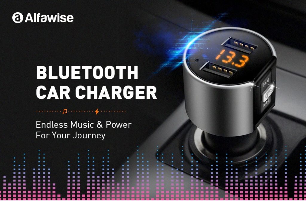 coupon, gearbest, Alfawise Dual USB Ports Car Charger