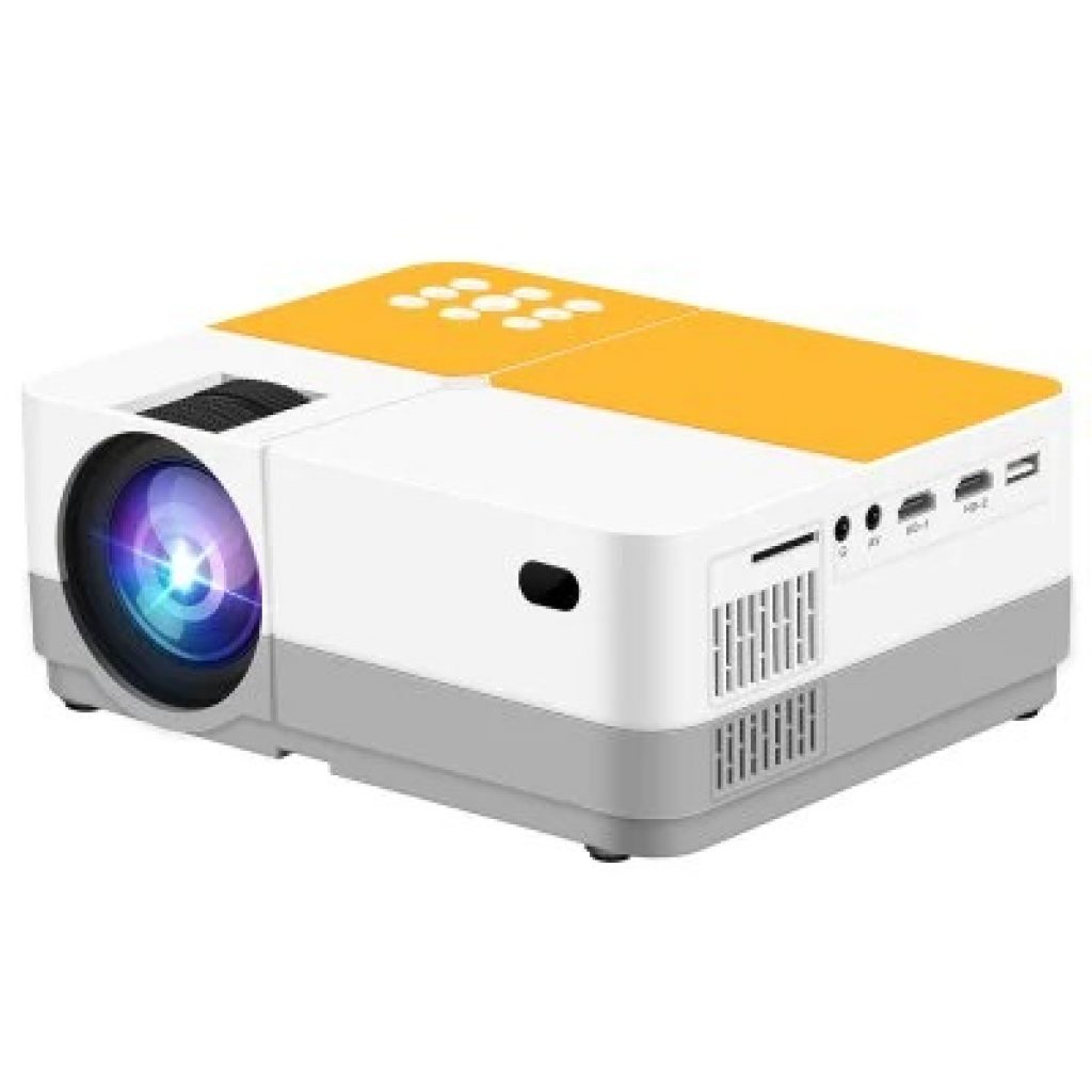 coupon, gearbest, H3 LCD 2400 Lumens Video Projector Support 1080P Wired Mobile Phone Mirroring - WHITE EU PLUG