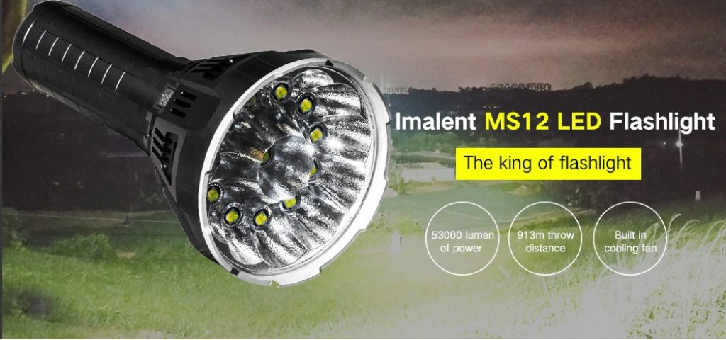 coupon, gearbest, Imalent MS12 LED Flashlight