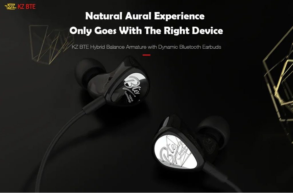 coupon, gearbest, KZ BTE Hybrid Balance Armature Dynamic Driver Sports Bluetooth Earbuds