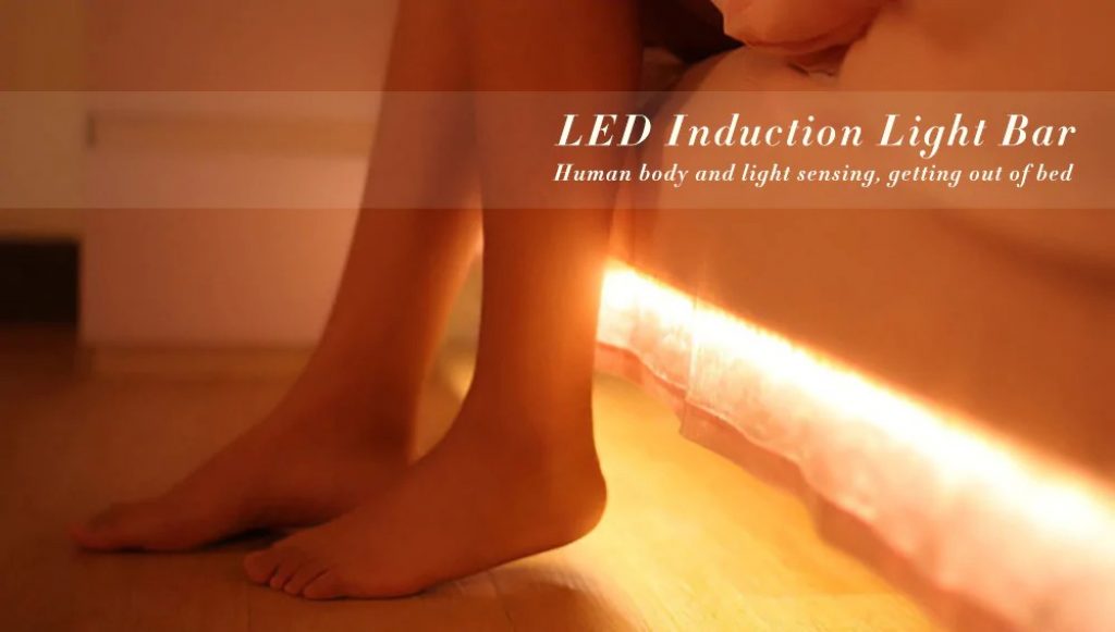 coupon, gearbest, LED Human Bedside Sensor Light Strip for Bedroom Bed