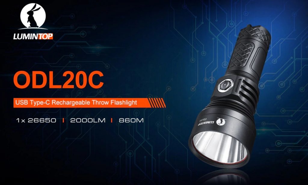 coupon, gearbest, LUMINTOP ODL20C Strong Light Outdoor Flashlight