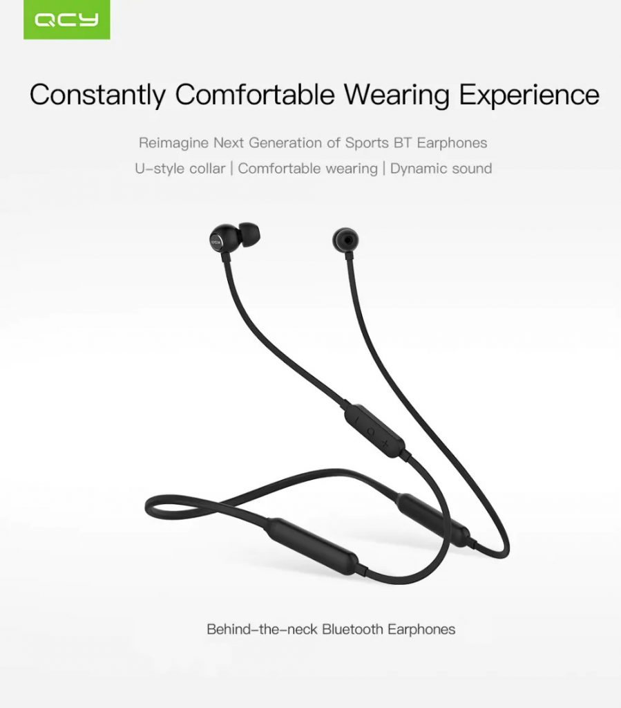 coupon, gearbest, QCY L1 Neckband Bluetooth Earphone Sweatproof Sports Earbuds